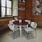 Regency Kahlo Round Table & Chair Sets, 42 W, 42 L, 29 H, Wood, Metal, Polypropylene Top, Mahogany TPL42RNDMHCM44GY - alternate 1